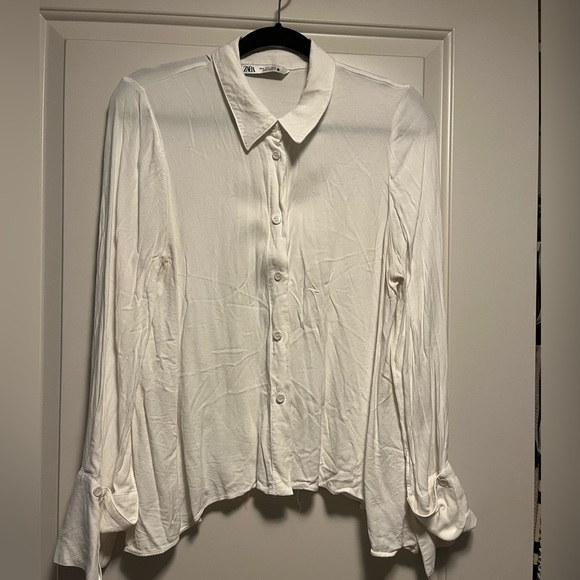 Zara Button Down Blouse - Picture 1 of 3